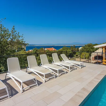 Malerisches Nur 700 Meter Zum Sandstrand Mit Herrlichem Meerblick, Pool, Grill Lejlighed Crikvenica